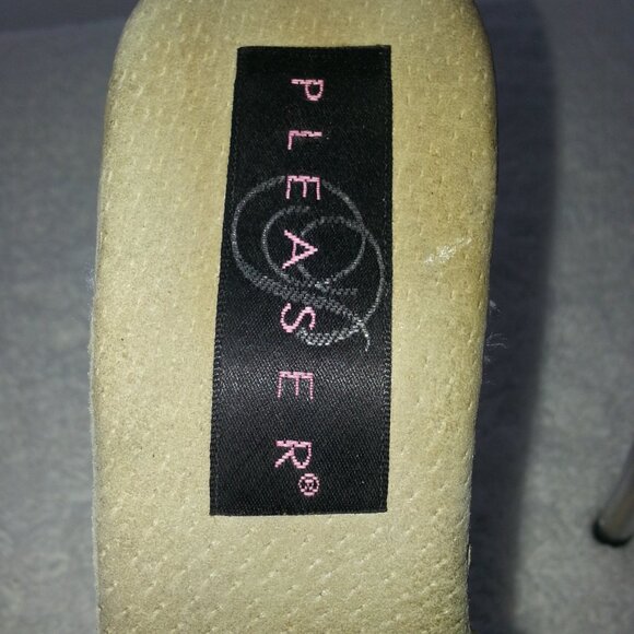 Pleaser Single Strap Clear High Heels Dancer Platforms Worn - Picture 6 of 9